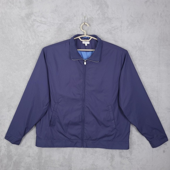 Peter Millar Other - Peter Millar Windbreaker Jacket Mens XXL Navy Blue MC0Z115 Full Zip Lightweight